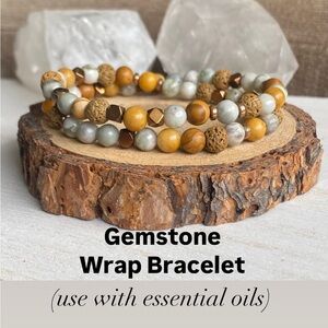6 mm Gemstone Wrap Bracelet